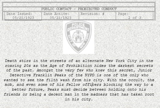 Dangerous Sightings Paragraph